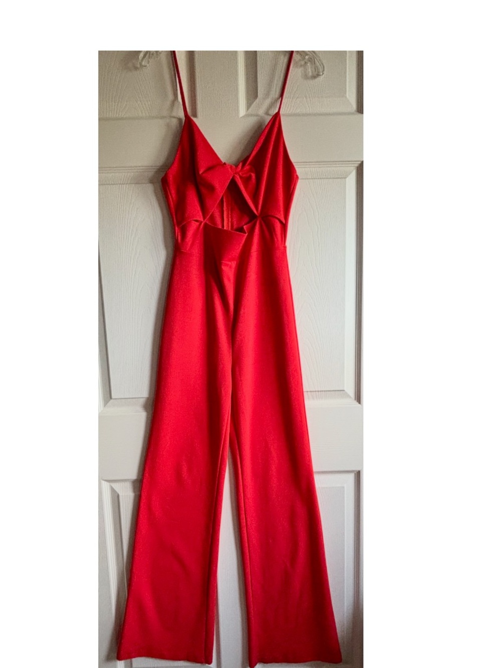 Windsor Cut Out The Drama Jumpsuit Fire Red S/M